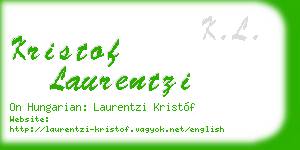 kristof laurentzi business card